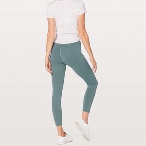 Lululemon mystic green capri leggings tights 4